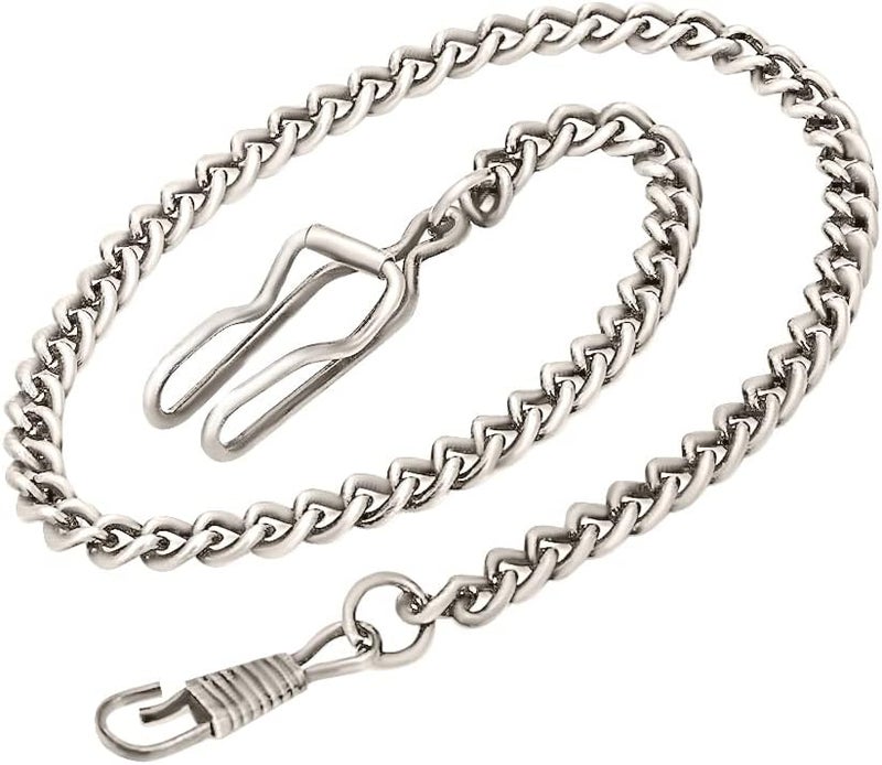 BoShiYa Pocket Watch Chains for Men Vintage Metal Albert Vest Chain Accessories/Color: Gold/Silver/Black/Bronze - Image 1